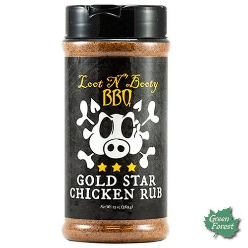 LOOT N BOOTY GOLD STAR CHICKEN RUB 13 OZ.