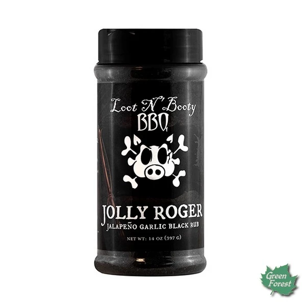 LOOT N BOOTY JOLLY ROGER BLACK 14 OZ.